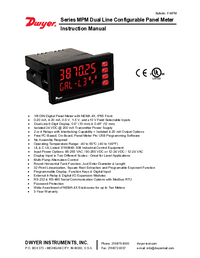 Thumbnail of document Manual - Series APM, MPM & PPM Dual Line Configurable Panel Meters
